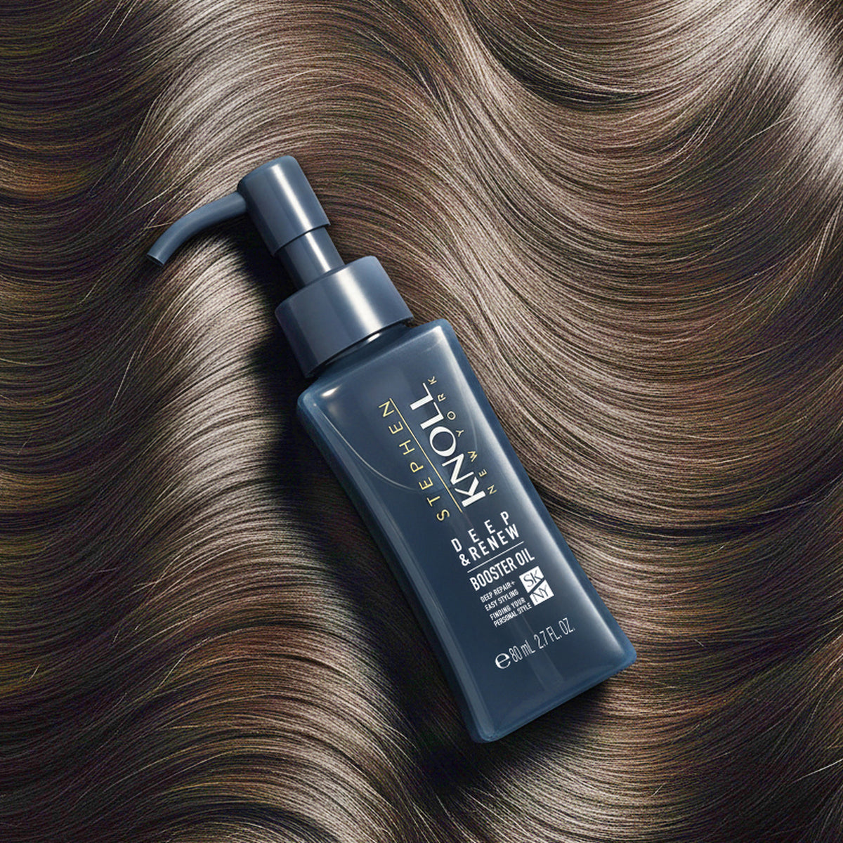 Stephen Knoll Deep & Renew Booster Oil, 80 ml bottle seen from above
