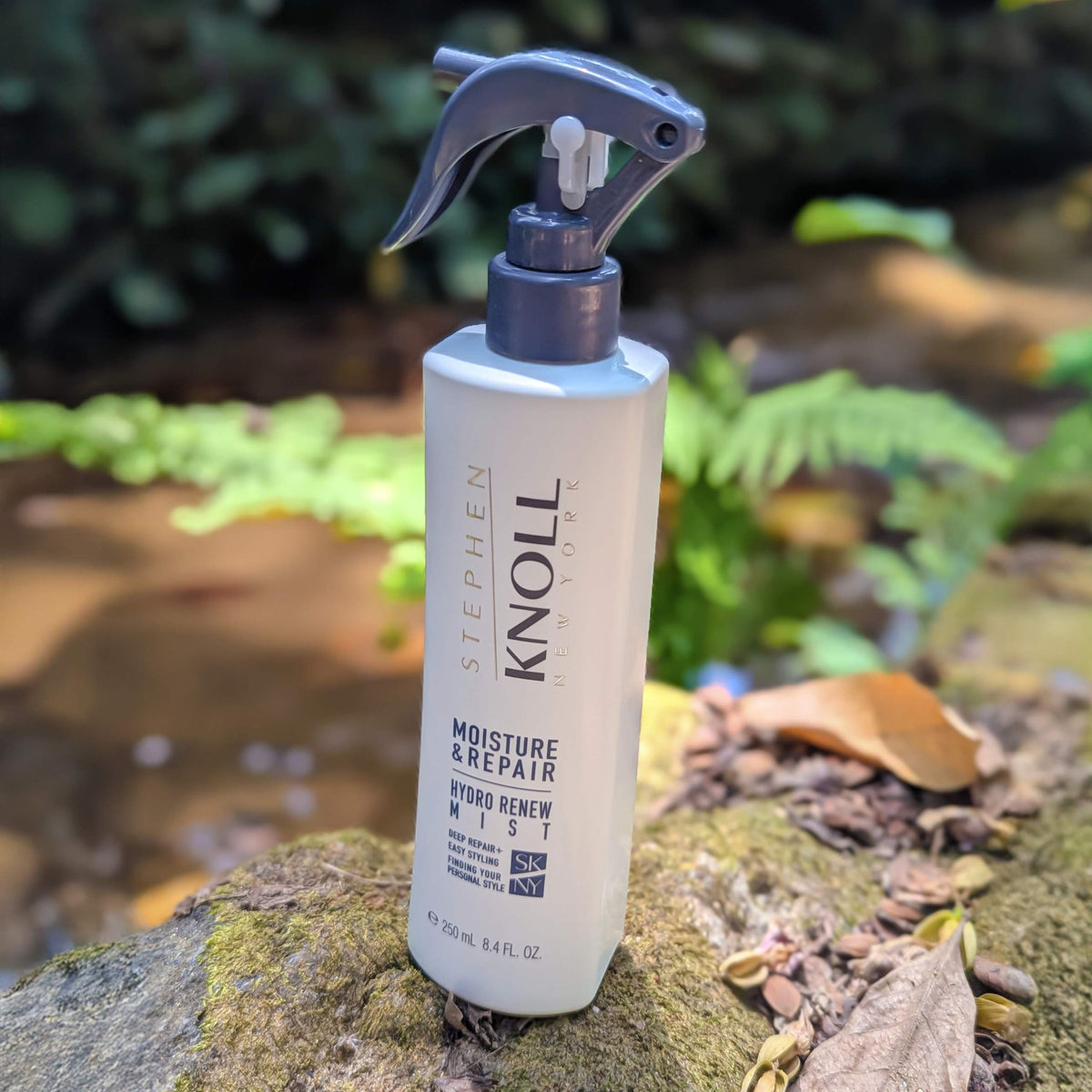 Stephen Knoll Hydro Renew Mist Moisture & Repair, 250 ml bottle, lifestyle shot