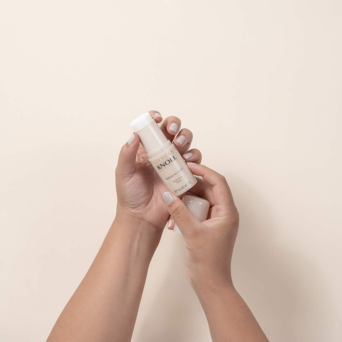 Stephen Knoll Madison Ave. & 58th Multi Stick Balm, held in hand