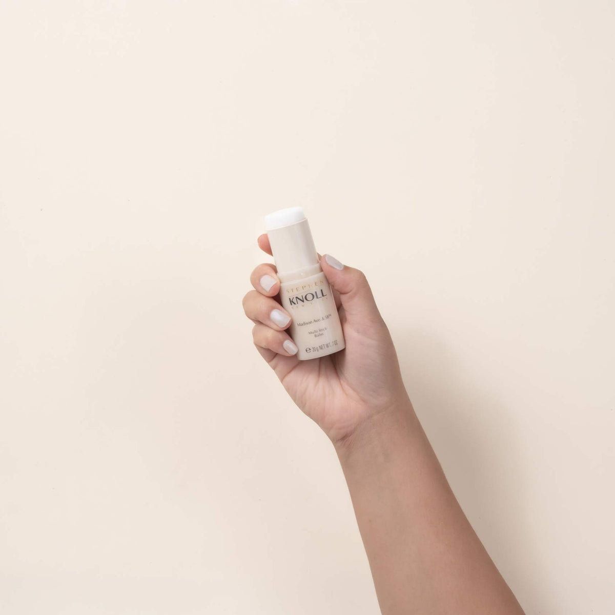 Stephen Knoll Madison Ave. & 58th Multi Stick Balm, held in hand